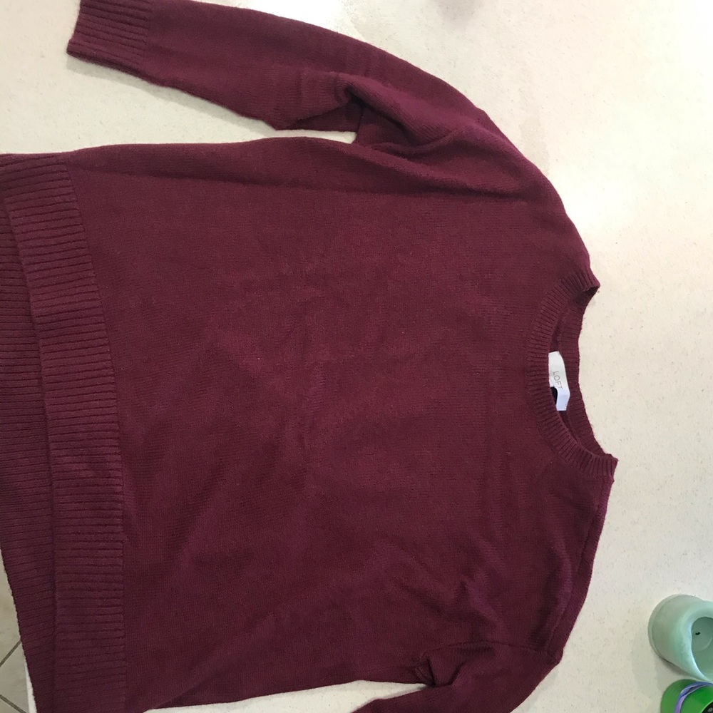 Maroon LOFT sweater
